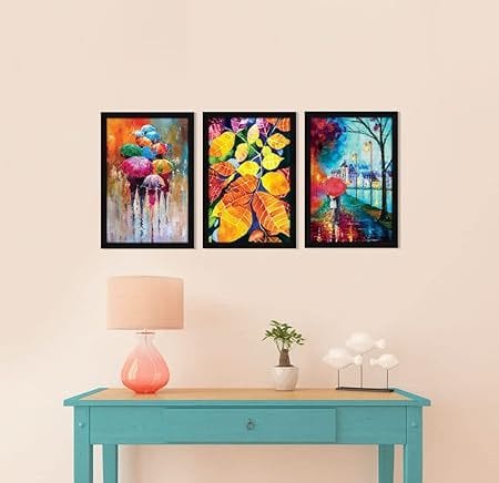 Paper Abstract Couple Romantic Wall Paintings For Living Room Decor, - Nordavory