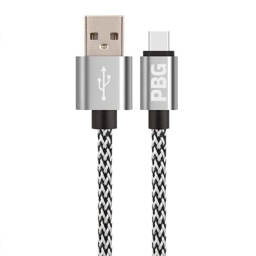 PBG 10FT Nylon Woven Zebra Pattern Fast Charging Cable for iPhone and - Nordavory