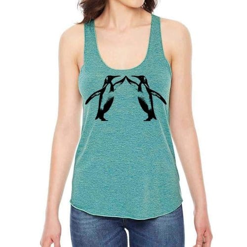 Penguin high five racerback T-shirts nordavory