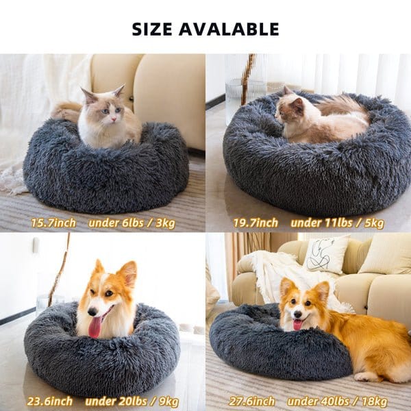 Pet Beds for Cats Dog Bed Washable Anti Anxiety Fluffy Dog Bed Beds & Blankets nordavory