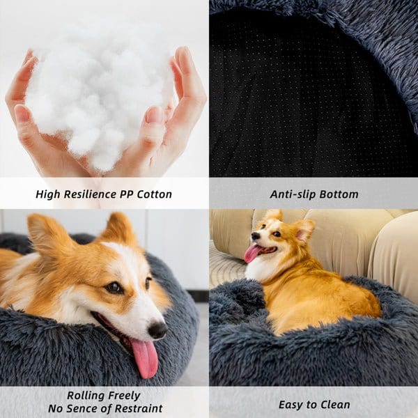 Pet Beds for Cats Dog Bed Washable Anti Anxiety Fluffy Dog Bed Beds & Blankets nordavory