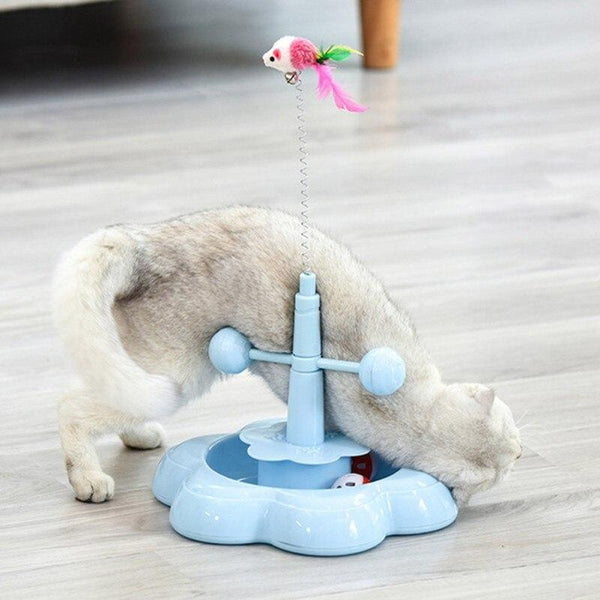 Pet Cat Stick Toy Funny Tower Tracks Disc Cat Tracks Toys Training - Nordavory