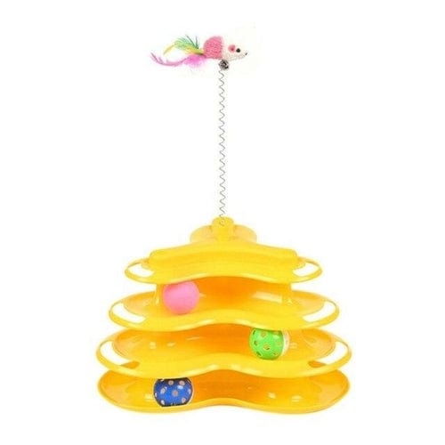 Pet Cat Stick Toy Funny Tower Tracks Disc Cat Tracks Toys Training - Nordavory