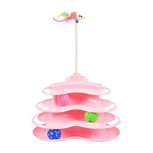 Pet Cat Stick Toy Funny Tower Tracks Disc Cat Tracks Toys Training - Nordavory