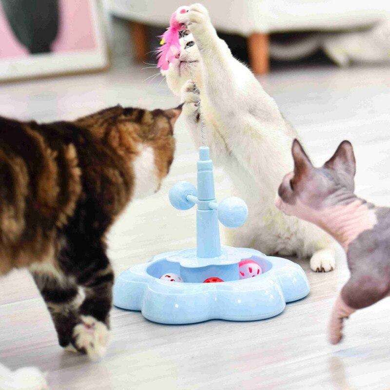Pet Cat Stick Toy Funny Tower Tracks Disc Cat Tracks Toys Training - Nordavory