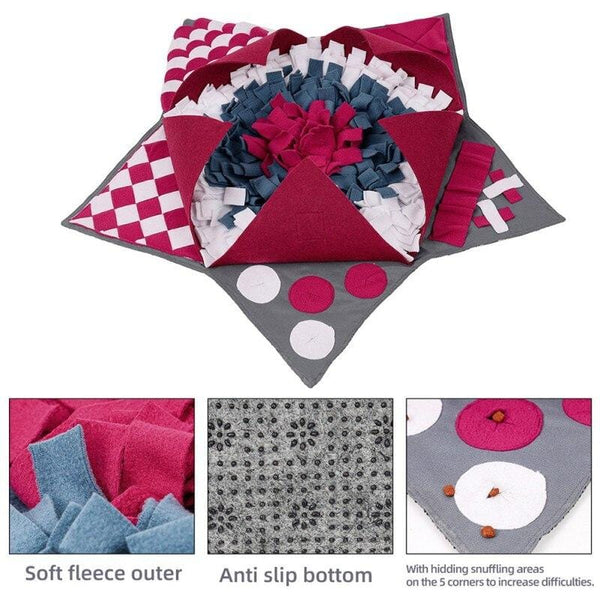 Pet Dog Sniffing Mat Pets Funny Play Toys Find Food Training Blanket - Nordavory