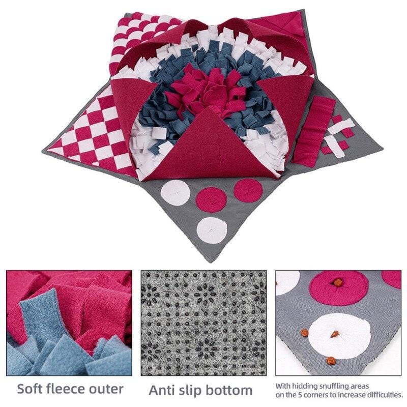 Pet Dog Sniffing Mat Pets Funny Play Toys Find Food Training Blanket - Nordavory