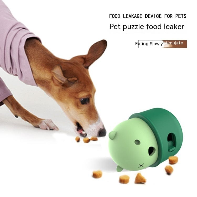Pets Leakage Food Feeder Dog Interactive Training Toy Ball Natural - Nordavory