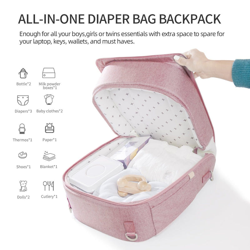 Portable Baby Diaper Bag Backpack with Changing Pad Travel & Luggage nordavory