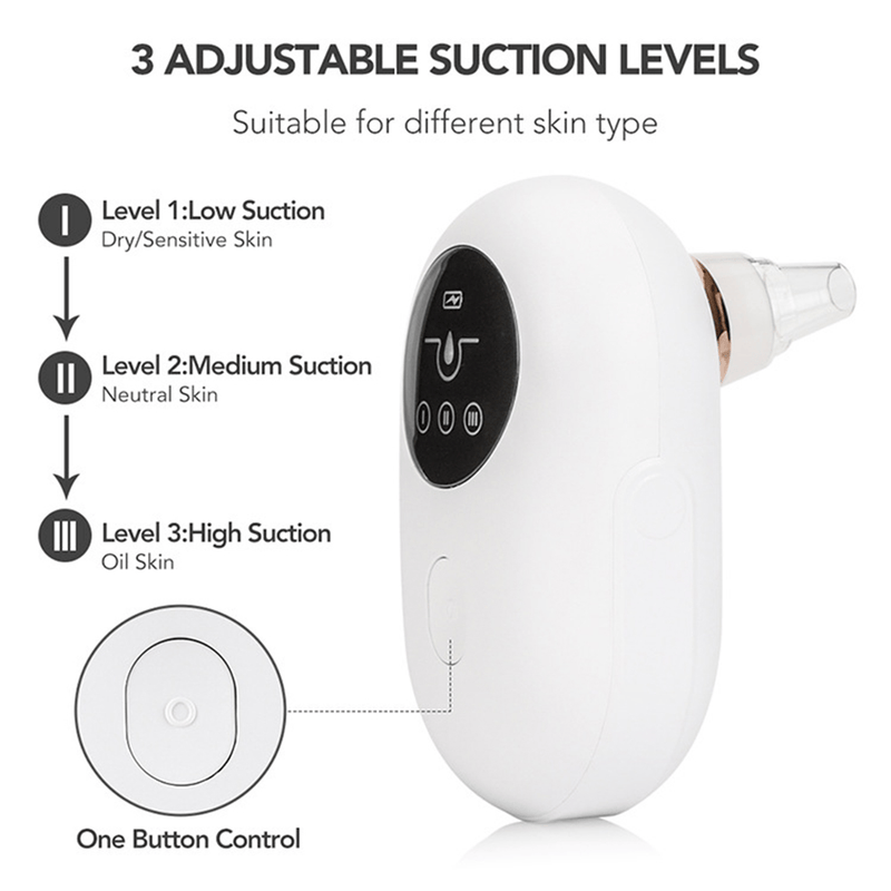 Portable  Face Deep Pore Cleaner Vacuum Blackhead Remover Skincare nordavory