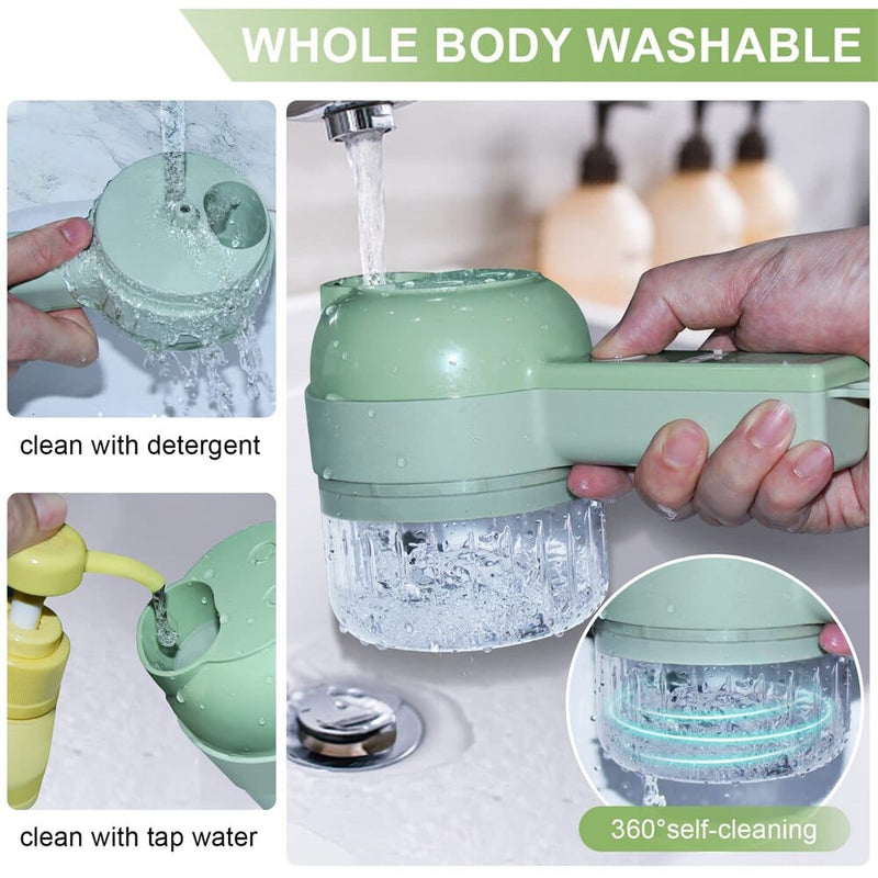 Portable Handheld 4 in 1 Electric Vegetable Slicer - Nordavory