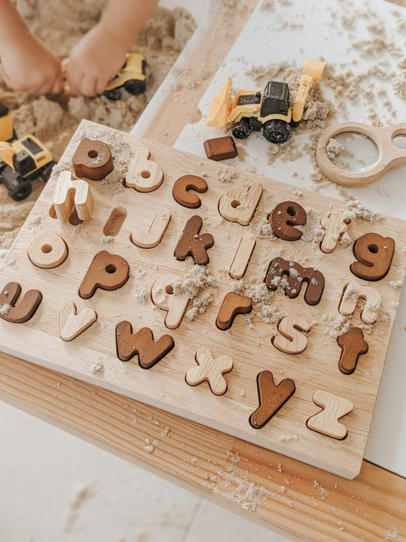 QToys Australia Natural lower case letter puzzle Toys nordavory
