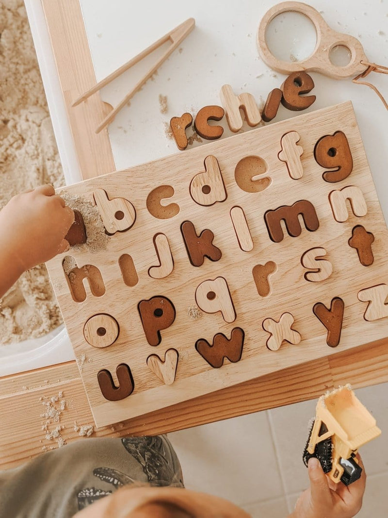 QToys Australia Natural lower case letter puzzle Toys nordavory