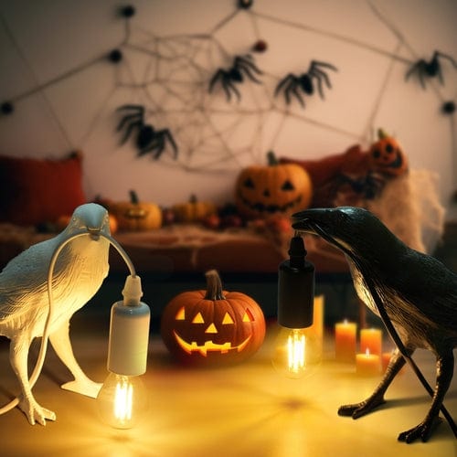 Raven Desk Lamp Halloween Decoration Crow Light for Halloween Decor - Nordavory