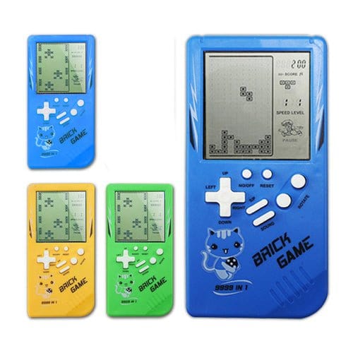 Retro Childhood Tetris Handheld Game Player Yellow Toys nordavory
