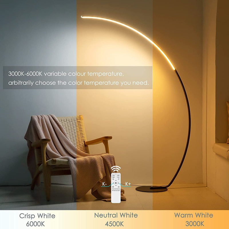 RGBW Modern Curve Floor Lamp | New Version - Nordavory