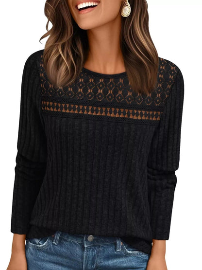 Ribbed Long Sleeve Tee - Cozy & Stylish!-Nordavory
