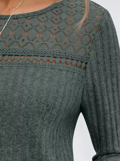Ribbed Long Sleeve Tee - Cozy & Stylish!-Nordavory