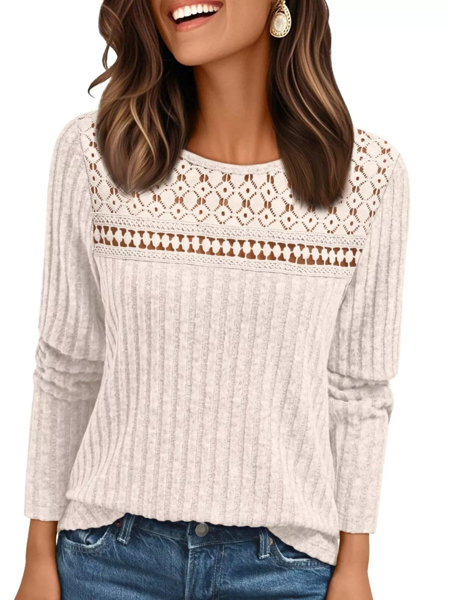 Ribbed Long Sleeve Tee - Cozy & Stylish!-Nordavory