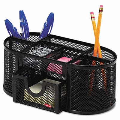 Rolodex 1746466 Mesh Pencil Cup Organizer  4 Compartments  Steel  9 1/ Organization nordavory