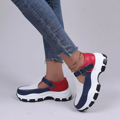 Round Toe Platform Sneakers-Nordavory