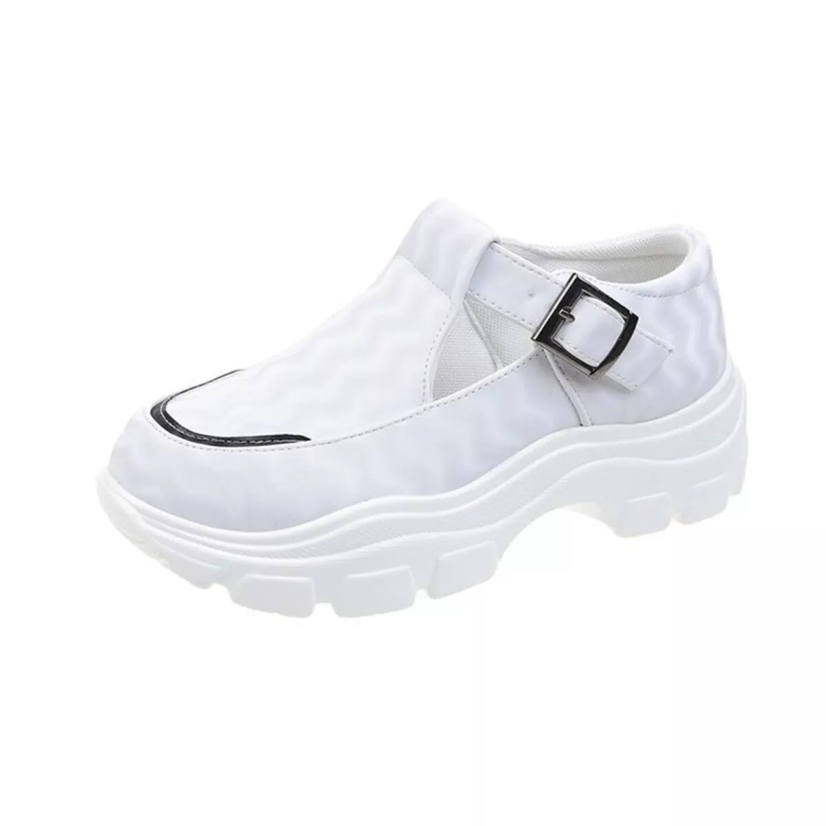 Round Toe Platform Sneakers-Nordavory