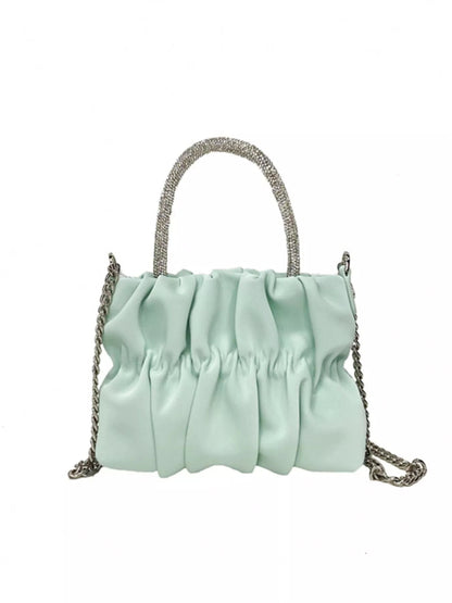 Ruched Chain Crossbody Bag-Nordavory