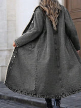 Sherpa Lined Longline Denim Jacket - Nordavory