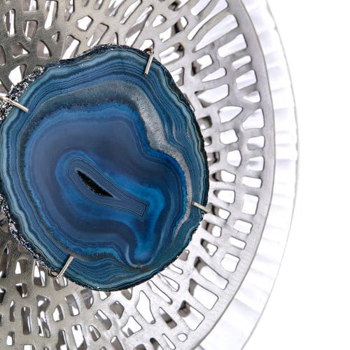 Silver Textured Oversized Disc, Wall Decor for Living Room Bedrrom - Nordavory