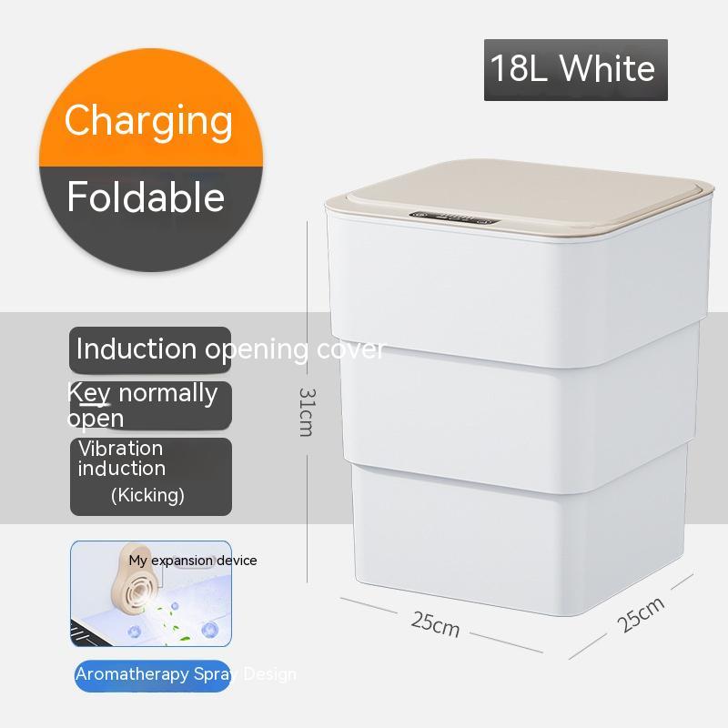 Smart Trash Can With Lid For Bedroom And Living Room Kitchen Storage Home & Garden nordavory