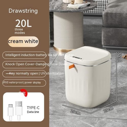 Smart Trash Can With Lid For Bedroom And Living Room Kitchen Storage Home & Garden nordavory
