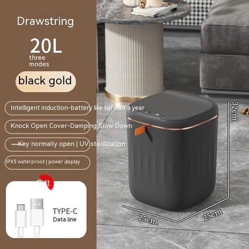 Smart Trash Can With Lid For Bedroom And Living Room Kitchen Storage Home & Garden nordavory