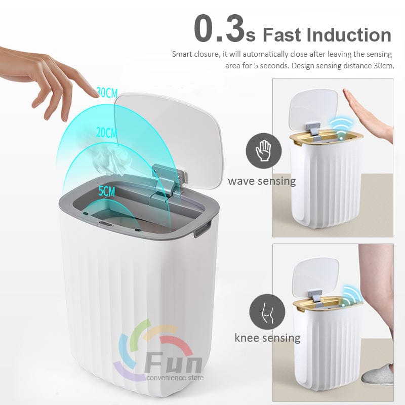 Smart Trash Can With Lid For Bedroom And Living Room Kitchen Storage Home & Garden nordavory