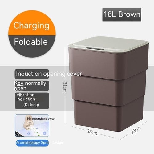 Smart Trash Can With Lid For Bedroom And Living Room Kitchen Storage Home & Garden nordavory