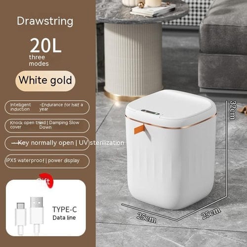 Smart Trash Can With Lid For Bedroom And Living Room Kitchen Storage Home & Garden nordavory