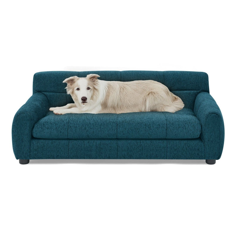 Soft and comfortable pet sofa with backrest and armrests, suitable for - Nordavory