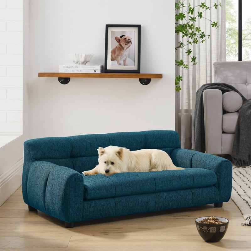 Soft and comfortable pet sofa with backrest and armrests, suitable for - Nordavory