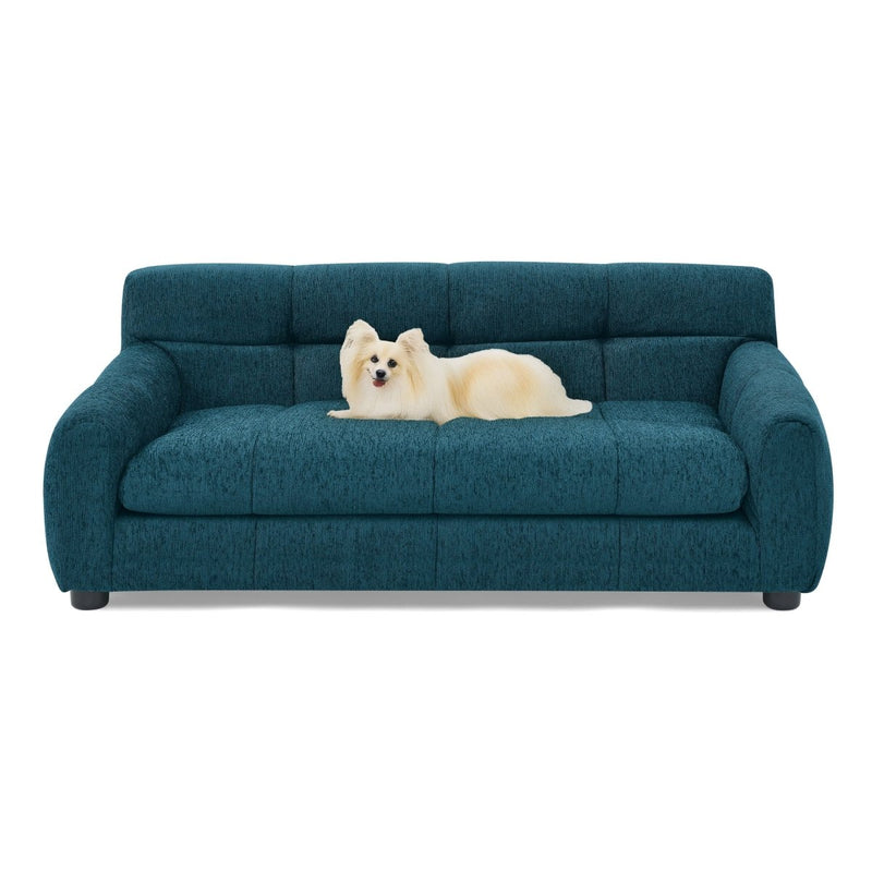 Soft and comfortable pet sofa with backrest and armrests, suitable for - Nordavory