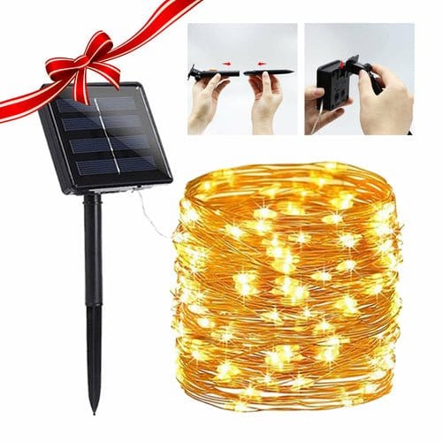 Solar Powered String Lights Indoor Outdoor Waterproof For Gardens Home Lighting nordavory