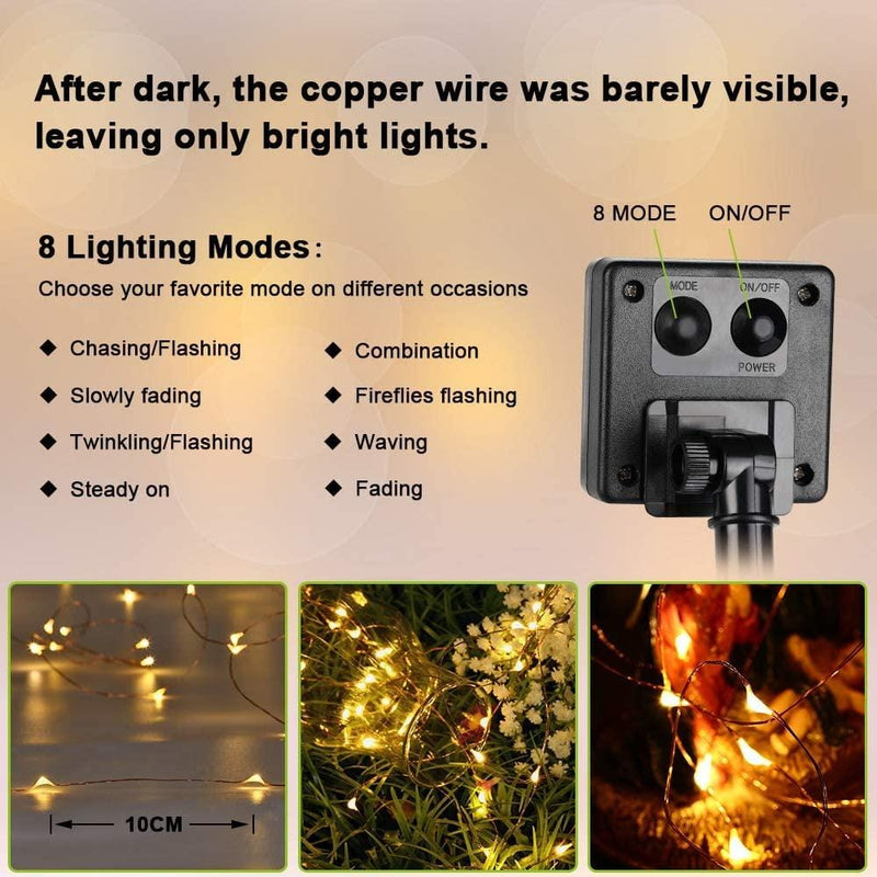 Solar Powered String Lights Indoor Outdoor Waterproof For Gardens Home - Nordavory