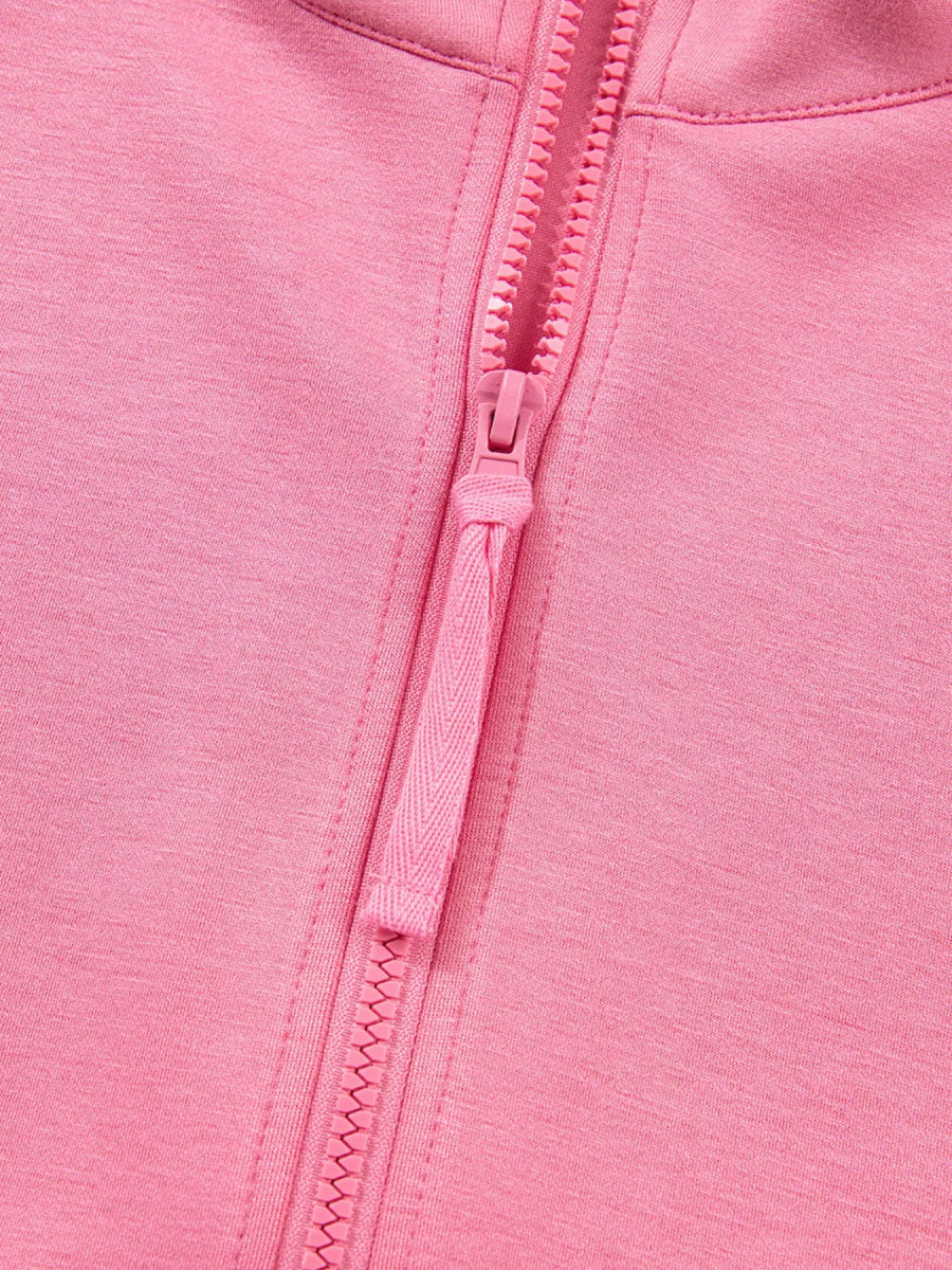 Solid Color Zip Up Hoodie Drawstring Loose Pants Set-Nordavory