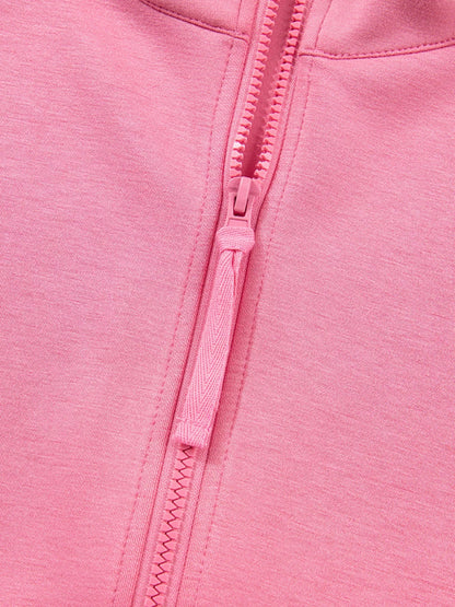 Solid Color Zip Up Hoodie Drawstring Loose Pants Set-Nordavory