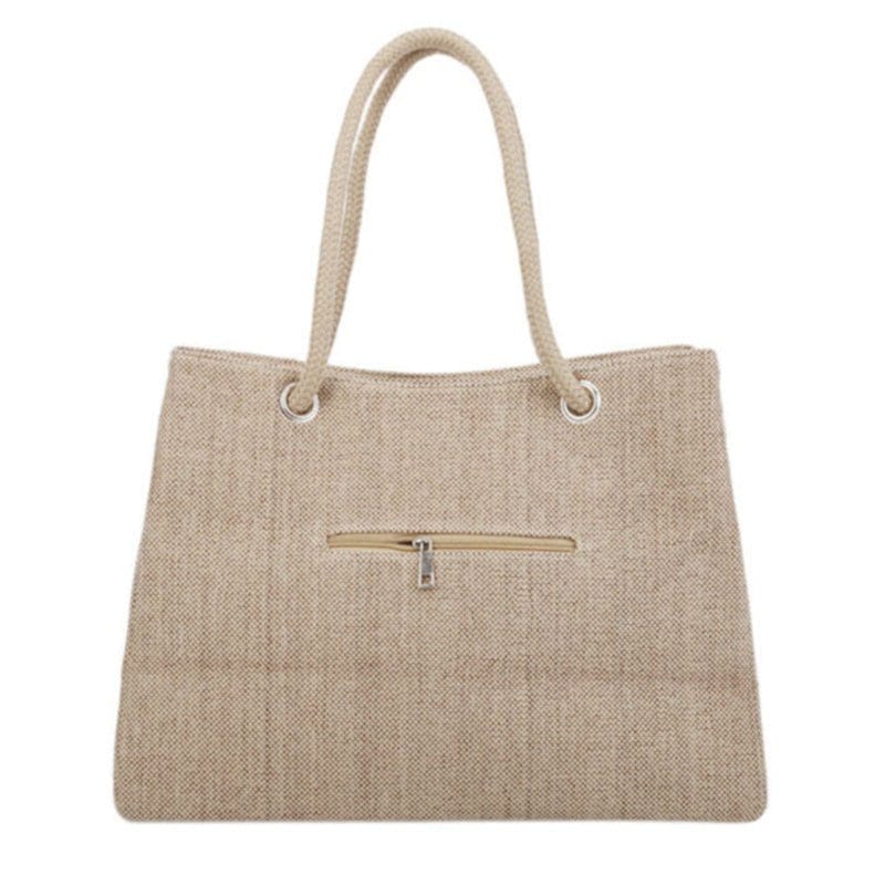 Solid Woven Stylish Collapsible Handbag - Khaki or Black Handbags nordavory