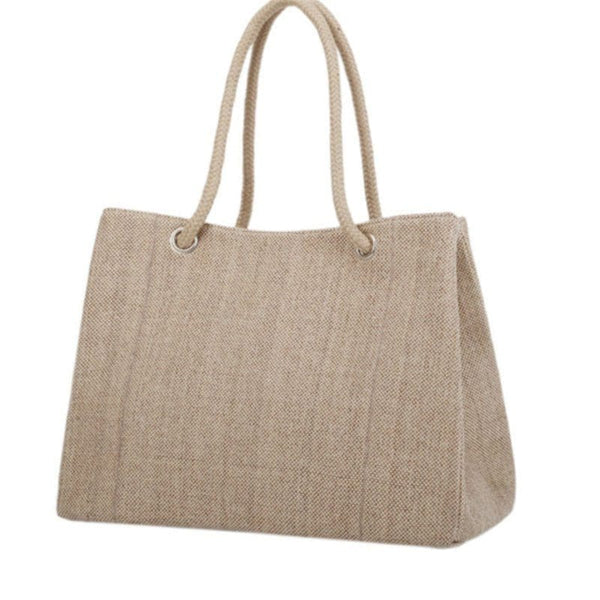 Solid Woven Stylish Collapsible Handbag - Khaki or Black Handbags nordavory