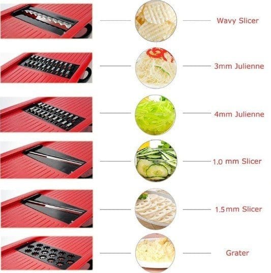 Stainless Steel 6 Blades Vegetable Slicer Kitchen nordavory