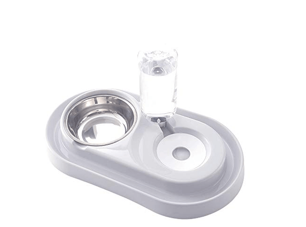 Stainless Steel Pet Bowls with Automatic Water Bottle - Nordavory