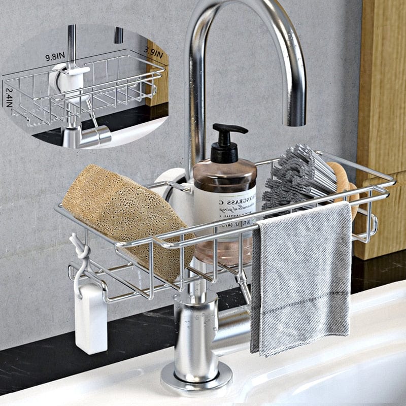 Stainless Steel Sink Storage Rack Kitchen Bathroom - Nordavory