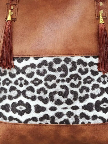 Tassel Leopard Tote Bag-Nordavory