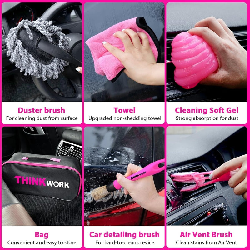THINKWORK Car Detailing Kit Interior Cleaner, Car Cleaning Kit with - Nordavory