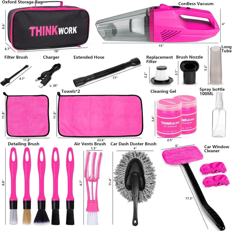 THINKWORK Car Detailing Kit Interior Cleaner, Car Cleaning Kit with - Nordavory